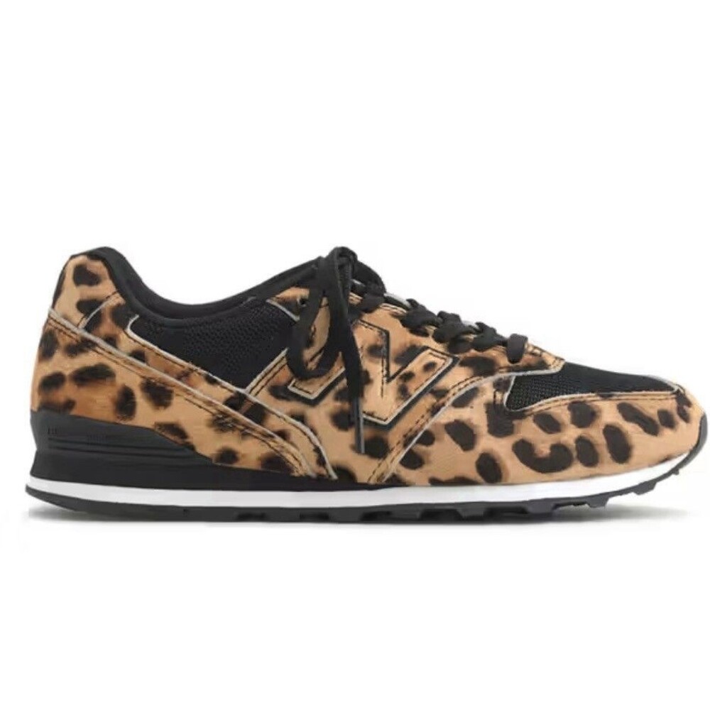 NEW&RARE New Balance® X J.Crew 996 Women’s 7 Sneakers Leopard Calf Hair WL996JC1 - Picture 5 of 7